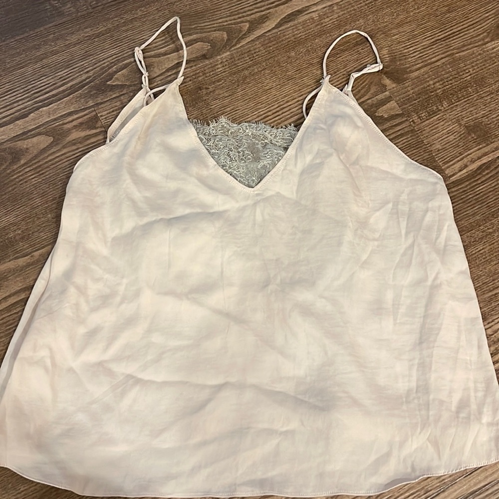 Free people tank top with lace insert size small